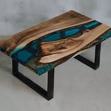 Custom Live Edge Coffee Table Made With Walnut Blue Uv Resin Etsy Live Edge Coffee Table Coffee Table Wood Resin Table