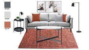 In a larger living room, opt for a deeper wall color to help if shades like brown, tan, gold, brick and terracotta are all that come to mind when you think of earth. Industrial Terracotta Living Room Kashouli