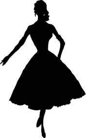 Black And White Silhouette Dress Clipart Silhouette Silhouette Woman With Gloves 2 5 X3 75 Suzanne Carillo Red Rubber Woman Silhouette Silhouette Silhouette Template