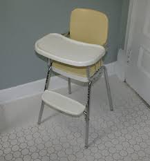 Vintage Cosco Chrome Steel Baby High Chair Sturdy Fixed Base Baby High Chair Vintage Baby Girl Nursery High Chair