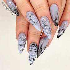 The Best Nail Art Designs In 2019 Witchy Nails Moon Nails Pretty Acrylic Nails