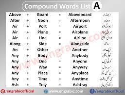 How to form, recognize and use . Engrabic Compound Words In Alphabetical Order Get Pdf Facebook