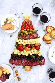 Cut your cheese into cubes and arrange your cubes and grapes in rows on a platter or cutting board in a christmas tree shape. Christmas Tree Antipasto Plate George Delallo Company