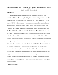 Fr. William Ferree, SM: A Sketch of His Life and Contributions to Catholic  Social Thought By Sr. Gabrielle Bibeau, nFMI Introduc