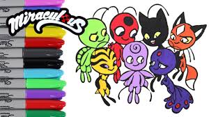 We took a miraculous ladybug and cat noir coloring page. Miraculous Ladybug Coloring Book Pages Season 2 Kwami S Plagg Tikki Fox Turtle Youtube