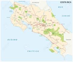 Die nebenstehende karte kannst du gern kostenlos auf deiner eigenen webseite oder reisebericht verwenden. Costa Rica Strasse Und Nationalpark Karte Lizenzfrei Nutzbare Vektorgrafiken Clip Arts Illustrationen Image 82740839