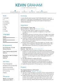 Check out these sample resumes for specific majors. Professional Sap Resume Sample Cv Sample 2020 Resumekraft
