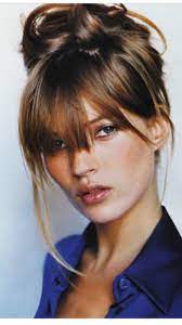 Kate Moss Kate Moss 90s Hair Bun Hairstyles Kate Moss Bangs