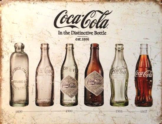 Image result for original image of the sketch of the coke bottle late 1800's to 1900's"