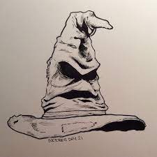 Pin By Sylvie Oziel On Harry Potter Sorting Hat Harry Potter Sorting Hat Cartoon Silhouette