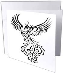 If you're looking for inspiration for fresh new ink, you may want to consider a butterfly. Amazon Com 3drose Rebirth Of The Phoenix Tribal Tattoo Design Greeting Cards Gc 302529 1 Office Products