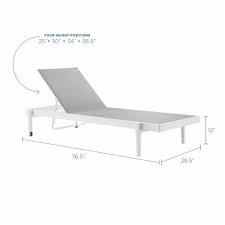 Gently used and vintage gray single outdoor chaise lounges. Charleston Outdoor Patio Chaise Lounge Chair White Gray 1 Food 4 Less