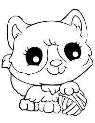 This little kitten is full of energy and curiosity about the world around him. Cute Kitty Coloring Pages Coloring Home