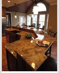 Love This Open Kitchen And The Texture And Colors Kitchen Island With Seating Kitchen Island With Sink Kitchen Island Design
