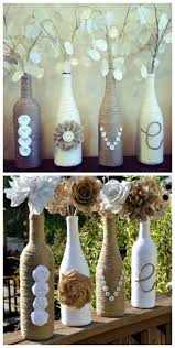 How To Make Twine Wrapped Wine Bottle Vases Diy Vase Weinflasche Verpackung Basteln Mit Flaschen
