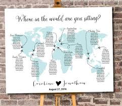 World Map Seating Chart Printable Digital Personalized File