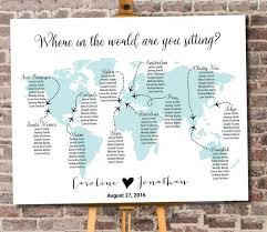 world map seating chart printable digital personalized file