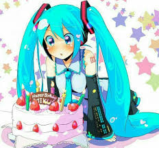Miku Has Birthdays Too See She Is Like One Of Us So Adorable Esteria Cutie Emily Pie Hatsune Miku Anime Miku