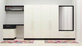 Study table designs for a studious person. Modern Study Table Attached With Wardrobe Designs Novocom Top