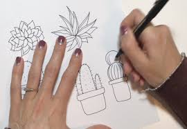 With any illustration, i always begin making a drawing in my sketchbook. Botanical Line Drawing Tutorials