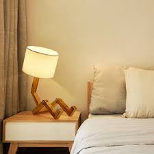 Factory wholesale home bedroom furniture modern wood night stand bedside table nightstand with 2 drawers. Small Bedside Table Lamp Wooden Bedroom Nightstand Lamp With Fabric Linen Shade Ebay