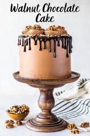 Walnut Chocolate Cake Recipe In 2020 Homemade Chocolate Cake Chocolate