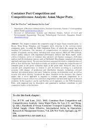 On january 17, 2018, the new york/new jersey port authority enacted its own vigorous false claims. Pdf Container Port Competition And Competitiveness Analysis Asian Major Ports