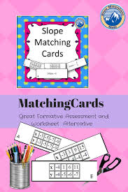 Finding Slope From Tables Matching Card Sorting Card Activity Matching Cards Formative Assessment Finding Slope
