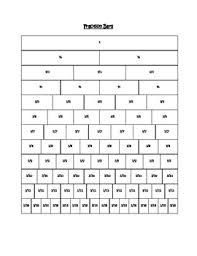 Fraction Bars Chart 1 Whole Twelfths And Sixteenths