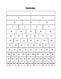 Fraction Bars Chart 1 Whole Twelfths And Sixteenths