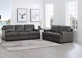 Living room furniture gray faux leather power reclining sofa loveseat set if03. 50 Amazing Gray Leather Sofa Ideas Home Stratosphere