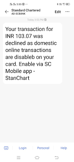 • standard chartered hong kong has not authorized any third party aggregator applications to access our systems nor customer information. Standard Chartered Ø¹Ù„Ù‰ ØªÙˆÙŠØªØ± Request You To Kindly Login To Sc Mobile Online Banking And Follow The Below Steps To Enable The Domestic International Transactions On Your Card 1 Click