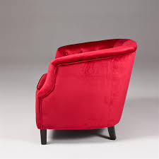 This chair features a super luxurious velvet fabric, comfortable for skin touch. Red Velvet Sofa Red Accent Chair Velvet Accent Chair Red Sofa Velvet Sofas Tufted Sofas Tufted Accent Chair Red Upholstered Chairs Red Living Room