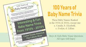 A space odyssey (1968), but was a part of the original novel. Baby Shower Trivia Game 100 Years Of Baby Name Trivia