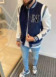 Dreams Varsity Jacket Navy N V L T Y