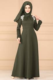 Modaselvim Elbise Gupur Ve Incili Elbise Pl866 Haki Special Dresses Casual Dress Fashion
