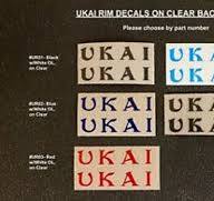 Adesivi per decalcomanie BMX per cerchioni/ruote UKAI 'Colore  personalizzato' (1 paio)