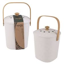 Composting is one of the easiest ways to reduce your carbon footprint right at home. Appetito Square Bamboo Fibre Compost Bin 3 8l White Donaldson Enterprises