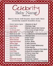 Kate middleton wears a dress, and it sells out within seconds. Celebrity Baby Name Match Up Game Baby Shower Printable Celebrity Baby Names Baby Names Baby Games
