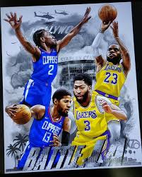 Lakers Vs Clippers Lakercrew Basketball Players Nba Lakers Vs Clippers Nba Basketball Art