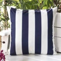This red pillow sham can be made to fit any size pillow insert. Navy White Throw Pillows You Ll Love In 2021 Wayfair