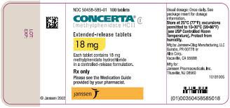 Concerta Methylphenidate Extended Release Fda Package