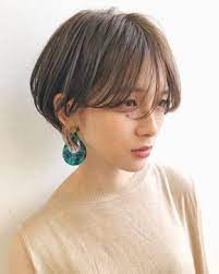 前髪ありのショートヘアで大人かわいくイメチェン大作戦 hair 짧은 머리 스타일 헤어스타일 짧은 헤어스타일