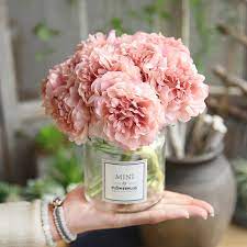 Check spelling or type a new query. Buy Online Pink Silk Hydrangeas Artificial Flowers Wedding Flowers For Bride Hand Silk Blooming Peony Fake Flowers White Home Decoration Alitools