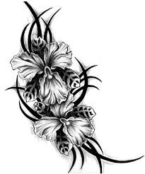 Orchid Tattoo Flower Tattoo Tribal Orchid Black And White Tattoo Tattoo Stencil Tattoo Ideas Tribal Flower Tattoos Girl Back Tattoos Tattoos