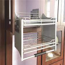 Before you begin this project, hold each swing arm assembly against the inside. Pull Down Shelving System Organizer Rack For Spices Drinks Suitable For 800mm Wide Kitchen Cabinets Shopee Philippines