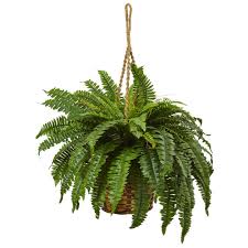 Indoor ferns have gotten a bad reputation. Nearly Natural 29 In Boston Fern Hanging Basket 6931 The Home Depot Artificial Hanging Baskets Hanging Plants Outdoor Hanging Plants
