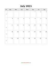 To print these off, all you have to do is: Download July 2021 Blank Calendar Vertical