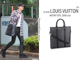 Jin bts menjadi trending topik di amerika serikat usai menjadi showstopper dari event louis vuitton men fw 2021 collection. Beyond The Style Alex Ar Twitter Jin Bts 190426 Music Bank Arriving Jin ë°©íìëë¨ ì§ ìì§ Puma Fenty By Rihanna Cleated Creepers Louis Vuitton Anton Tote Balenciaga Cap Off White Check