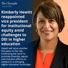 Kimberly Hewitt was reappointed to a second five-year term as vice  president for institutional equity and chief diversity officer, according  to an announcement from President Vincent Price last week. Hewitt has led